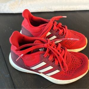 Adidas Kids Red and White Sneakers